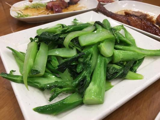 poached kailan @ ming court restaurant 