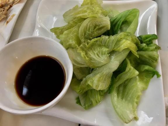 poached lettuce @ minsheng daipaidong 民声冰室
