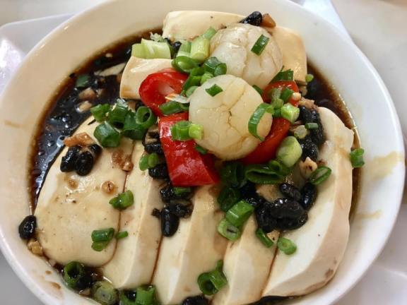 steamed scallops & tofu @ minsheng daipaidong 民声冰室