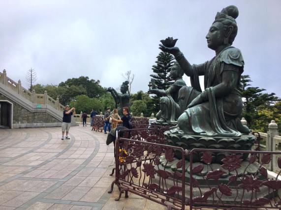 stone sculptures at big buddha