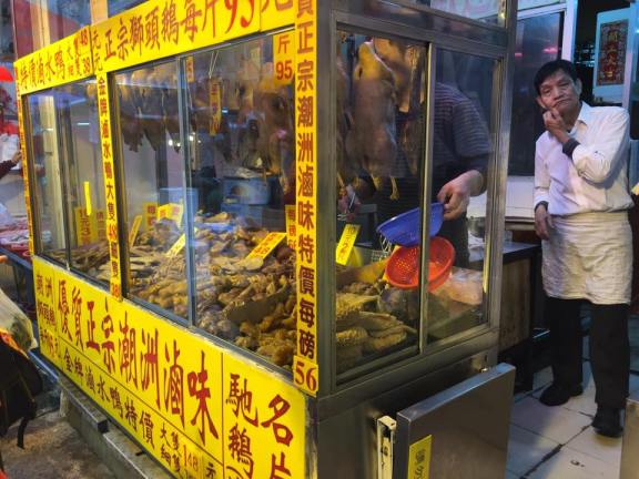 shau kei wan street market - braise goose & meats