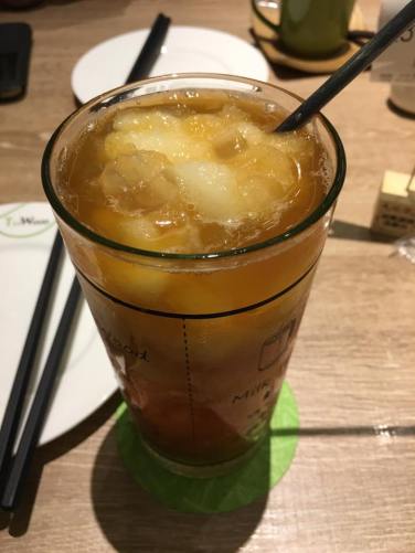 honey lemon drink @ teawood 茶木 cafe at tung chun