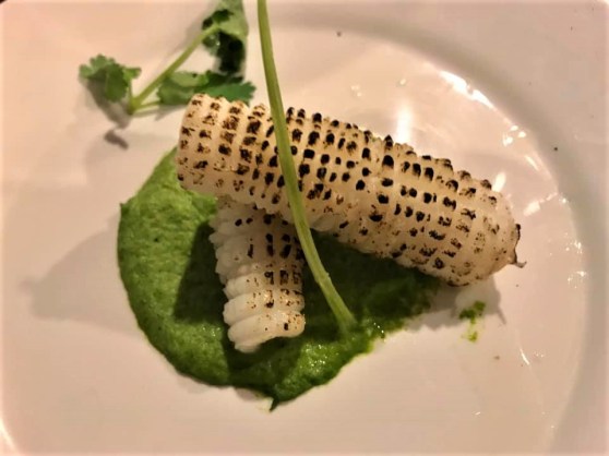 #4 flamed squid on broccoli puree 👍👍👍2