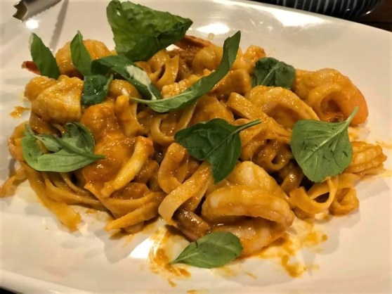 #6 tagliatelle marinara with prawn bisque sauce👍👍2