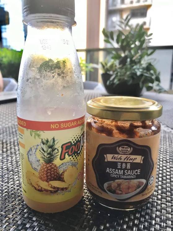 woh hup assam sauce and pineapple juice