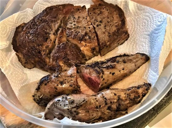 black angus ribeye &amp; iberico pork collar