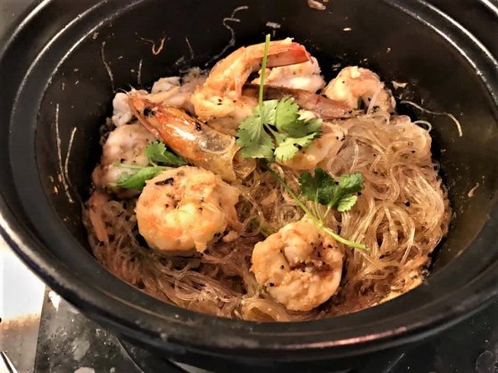 claypot tanhoon prawns
