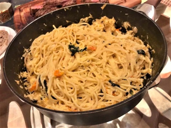 son made creamy crabmeat pasta